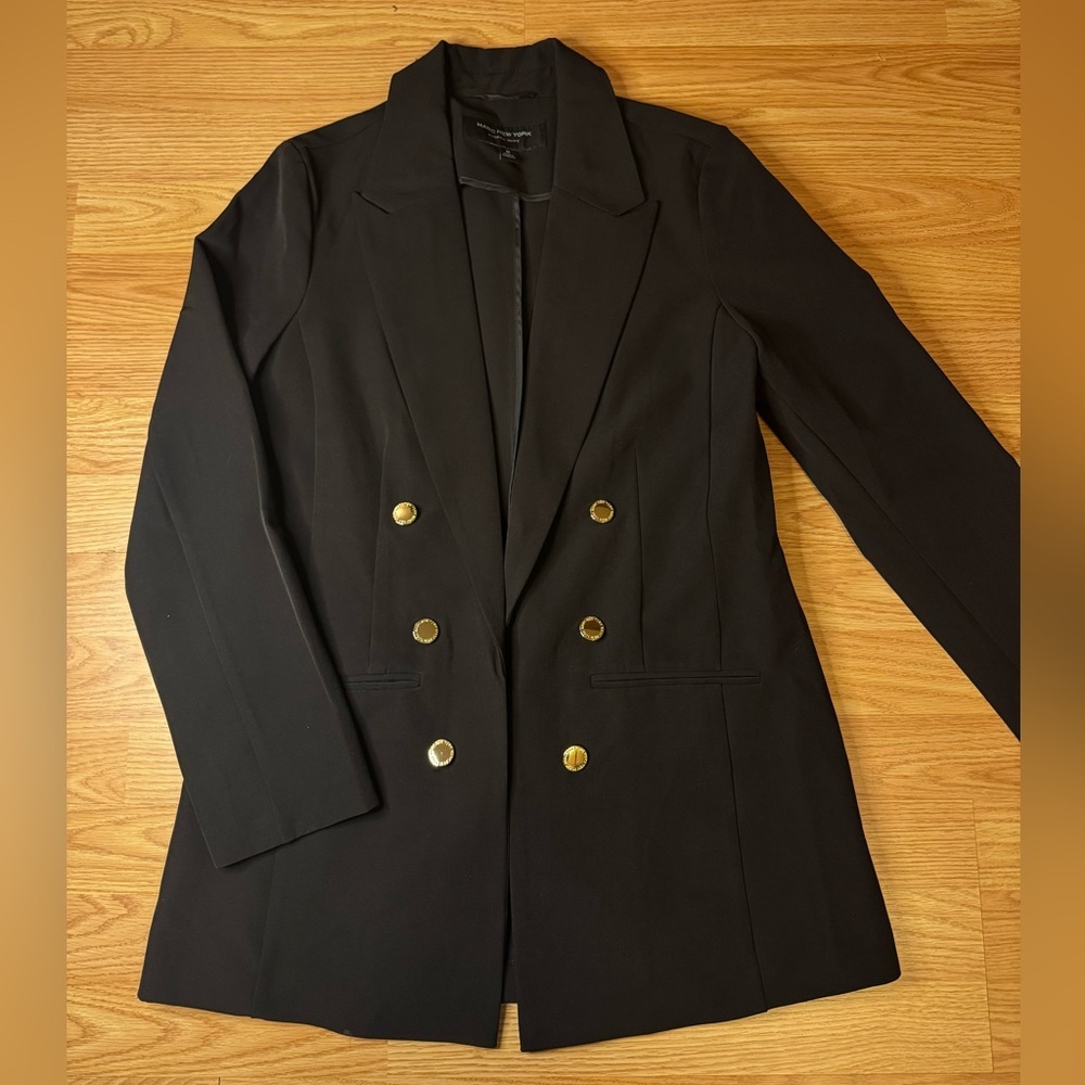 -Marc New York Black Blazer with Gold Accents Size Medium